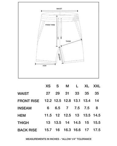 SHORTS MEASUREMENTS