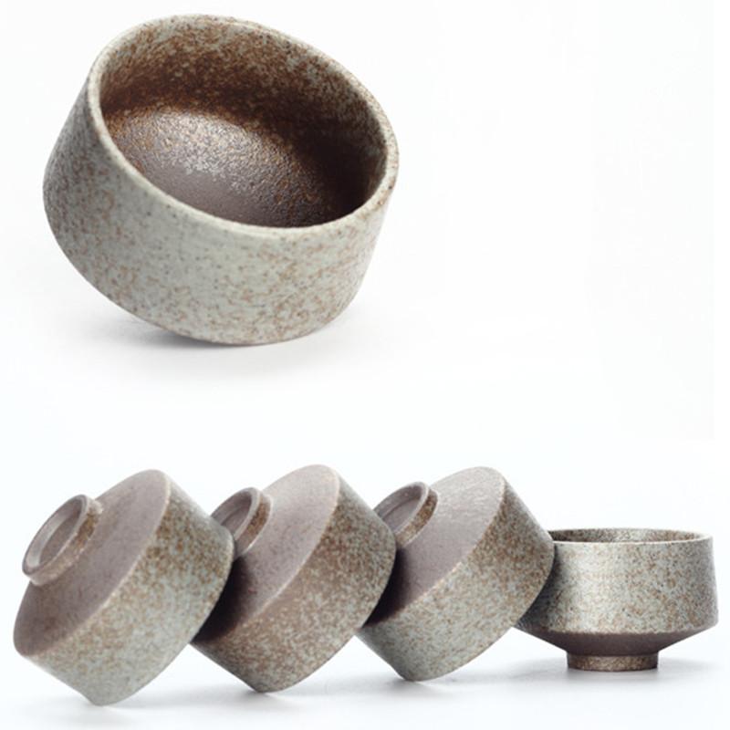 Tasse à thé vintage en céramique grossière, style japonais, faite à la main, style « Kin Change Master », bol à thé, décoration intérieure.