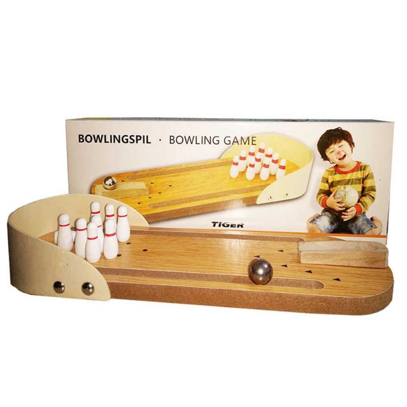 Nouveau jeu de bowling miniature en bois pour table, idéal pour jouer en intérieur en famille ou entre parents. Boules de bowling miniatures en bois incluses. Cadeau idéal pour les enfants.