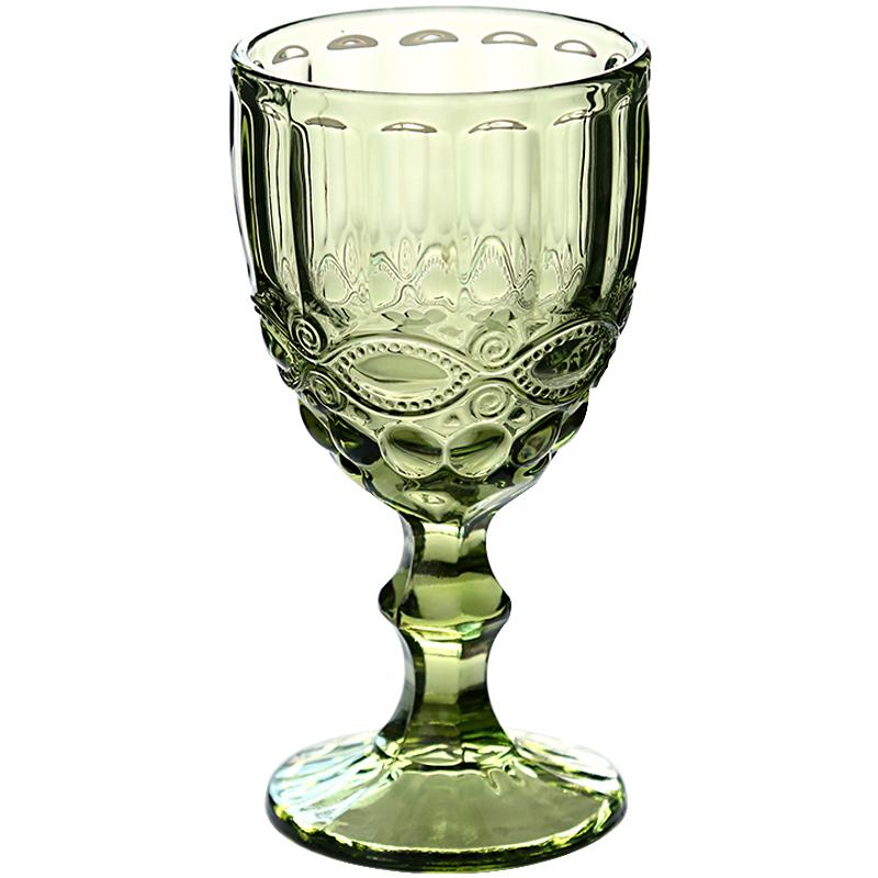 Verres à vin en verre gaufré, style rétro vintage, transparents, gravure en relief, verres à jus, verres à champagne assortis