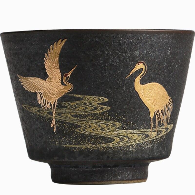 Tasse à thé rétro peinte à la main en grès cuit au four, tasse personnelle Master Cup, accessoires pour le thé et la tasse à eau