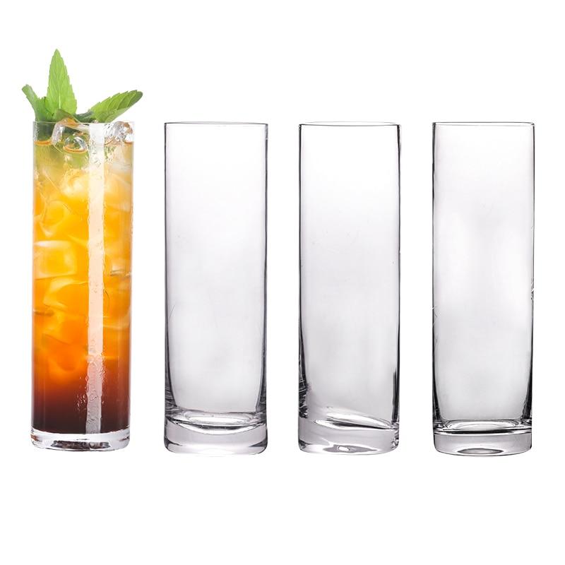 Livraison gratuite - Lot de 4 verres à cocktail extra légers en cristal Collins pour eau, jus, bière et cocktails