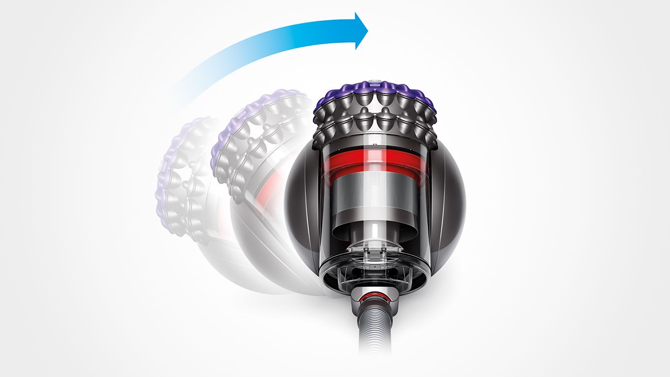 Schéma de l’aspirateur Dyson Big Ball absolute 2 en train de se redresser. Schéma de l’aspirateur Dyson Big Ball absolute 2 en train de se redresser.