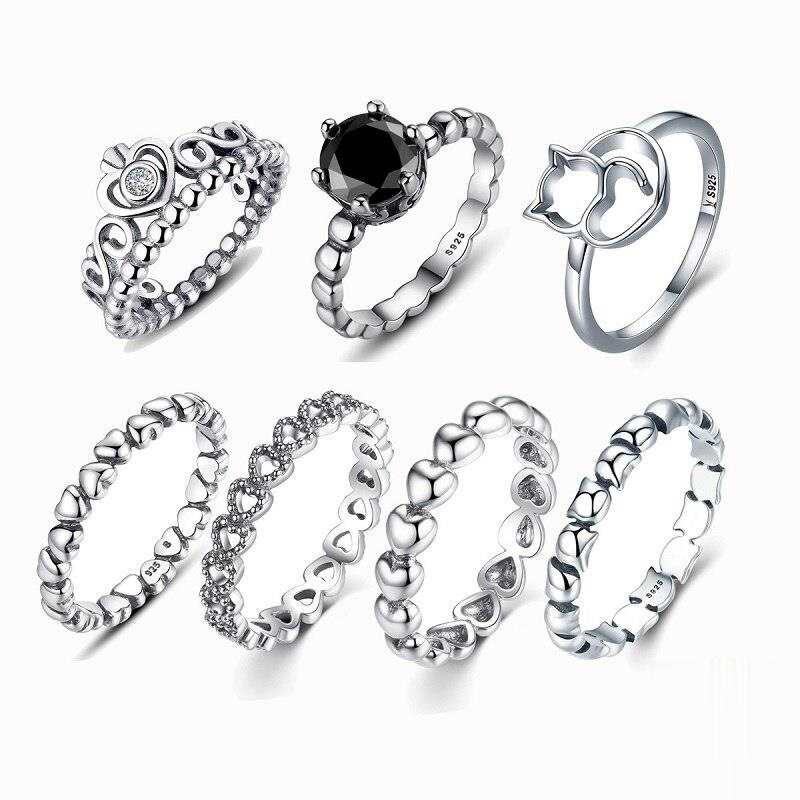 Alliances en cuivre avec cristal européen, authentiques et compatibles avec les bagues originales pour femmes (référence ZBB7204).