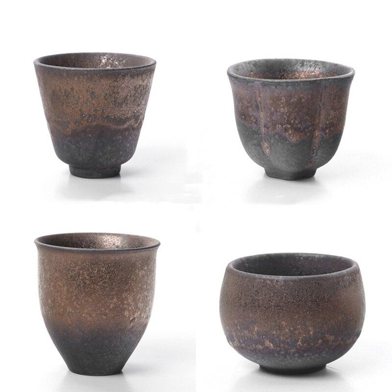 Petit bol à thé vintage en céramique, tasse à thé Arhat, tasse zen en grès, tasse à thé ancienne cuite au four, tasse de dégustation personnelle.