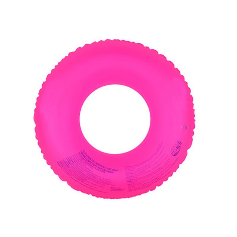 Bouée gonflable fluorescente d'été pour adultes et enfants, idéale pour la natation en extérieur.