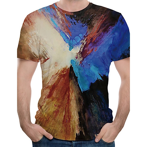 Male cotton shirt, round neck