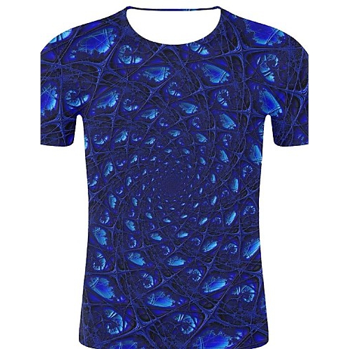 Male sport, plus cotton T-shirt, stripes, 3D, graphic mark on neck