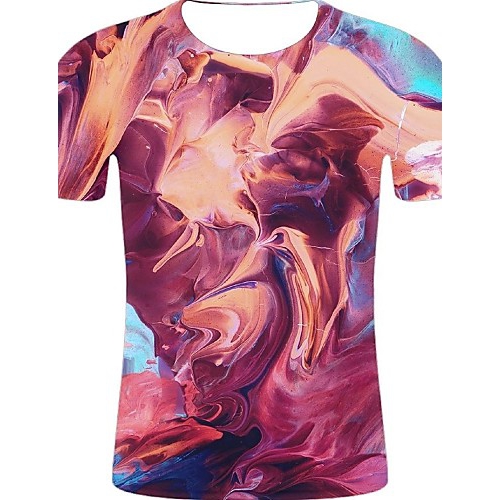 But play outdoor free-form rock, modern cotton T-shirt, 3D, graphics round neck