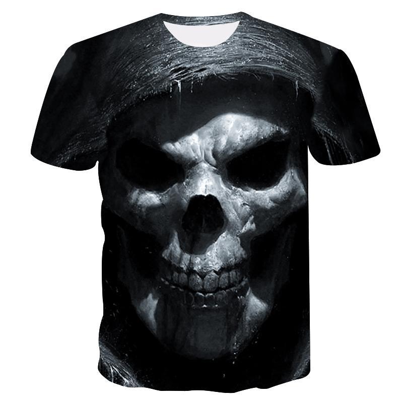 2020 New 3D skull cool men t shirt High quality short sleeve casual t shirt Summer street fashion brand quick drying T shirt