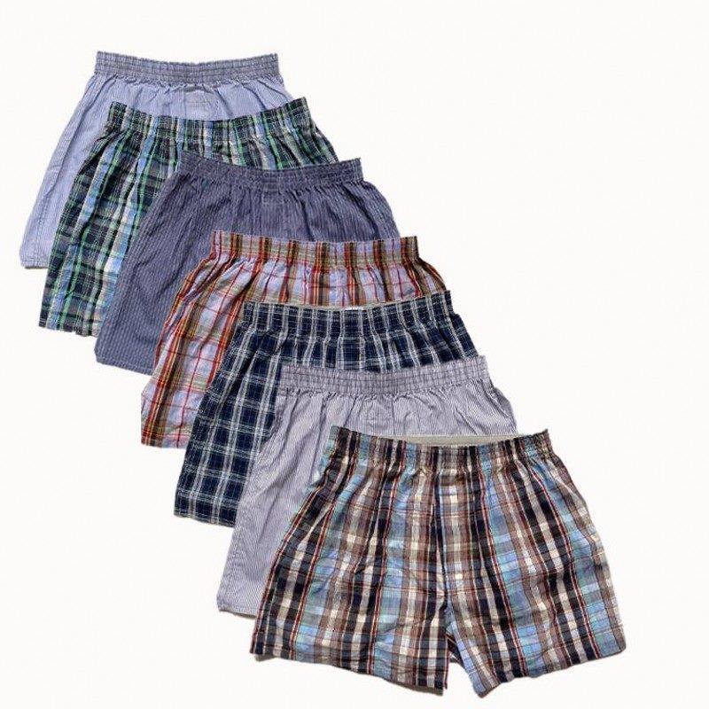 4Pcs Men Underwear Boxer Cotton Shorts Arrow Pants Loose Cotton Soft Classic Homewear