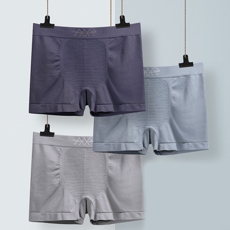 Men's Ching Boxer Shorts Magnetic Pants Soft Lingerie Underwear Breathable Solid Color High Elastic Men's Underwear