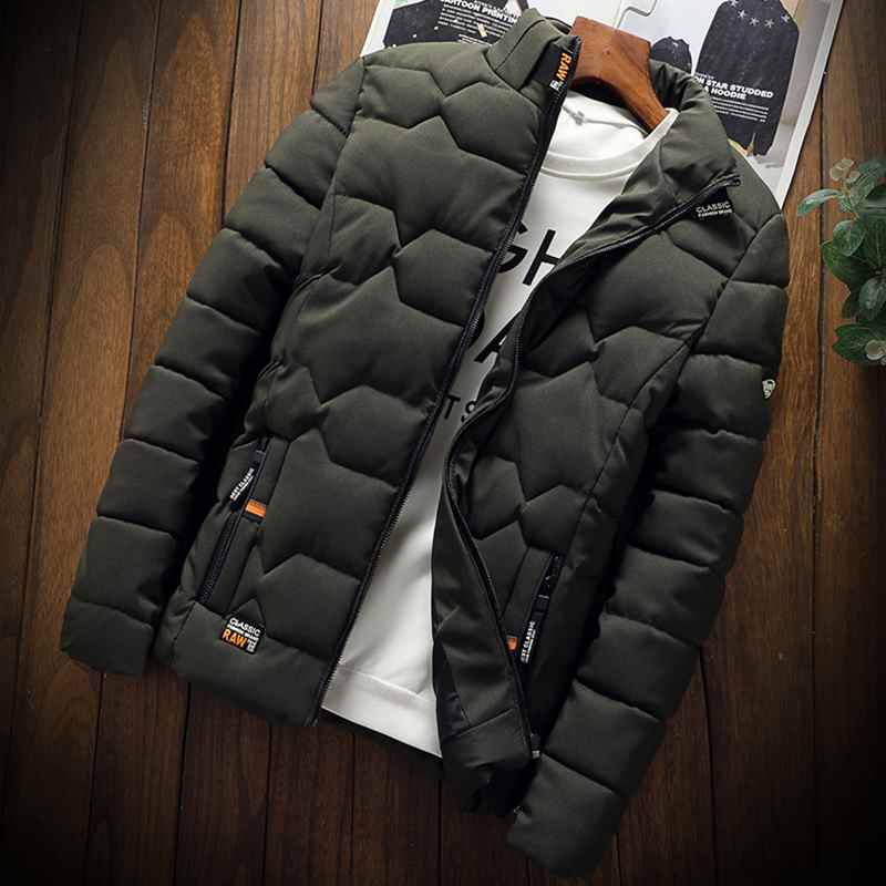 2021 Autumn Winter Mens Cotton Padded Jackets Men's Fashion Casual Outdoor Jackets Warm Coat Male Outwear Thicken Down Coats