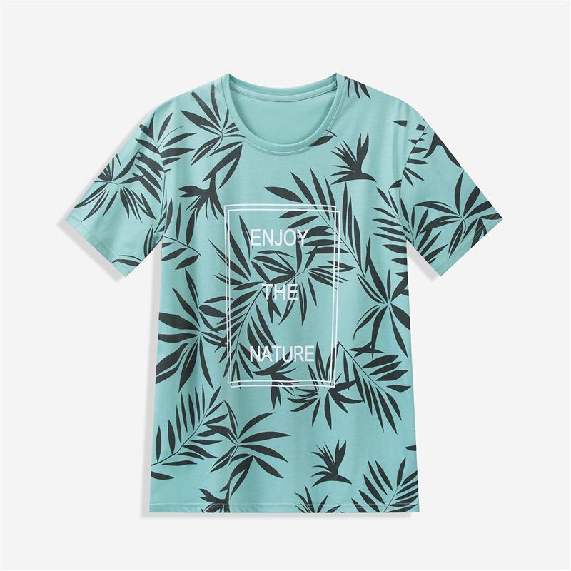 2020 Summer Euro Size English Floral Printed 100%Cotton T Shirt Men Causal O neck Basic T shirt Male High Quality Classical Tops