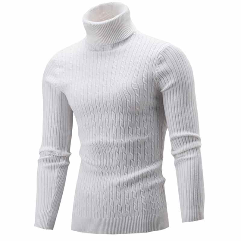 Turtleneck Autumn and Winter Sweater Men's Classic Knitted Pullover Top