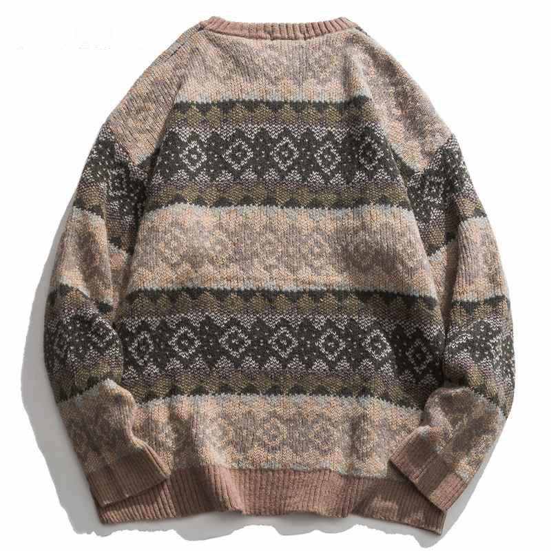 Geometry Men's Sweater New Autumn Winter Hip Hop Sweater Men Streetwear Print Pullover Tops Harajuku Couple Sweater