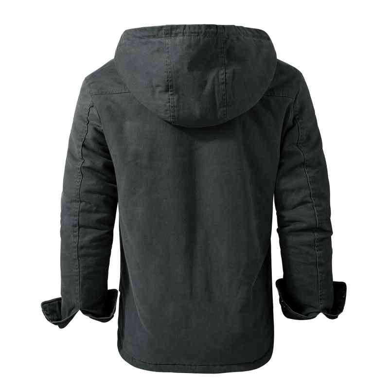 Winter Thicken Fleece Jacket Men Casual Warm Parkas Overcoat 2021 Outdoor Hooded Parka Coats Mens Windproof Cargo Jacket Cotton